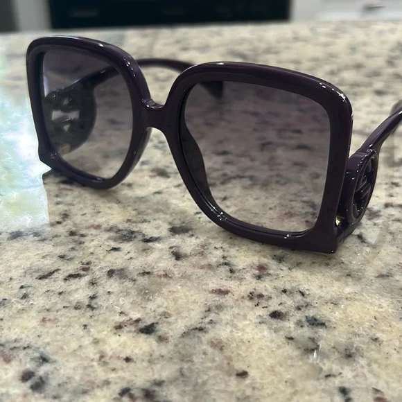 Gucci GG1326S 001 Sunglasses Black Grey Gradient Oversized Square Women Gucci Grey Gradient Square Ladies Sunglasses GG1326S 001 58  main image 2